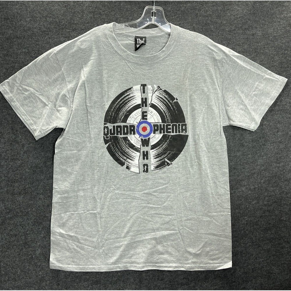 The WHO Band Official 2013 Quadrophenia Tour Shirt Mens Large Gray Vinyl